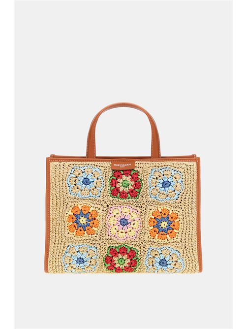 Borsa donna in eco-pelle e rafia colore  multicolor RUE MADAM PARIS | 1451MULTICOLOR